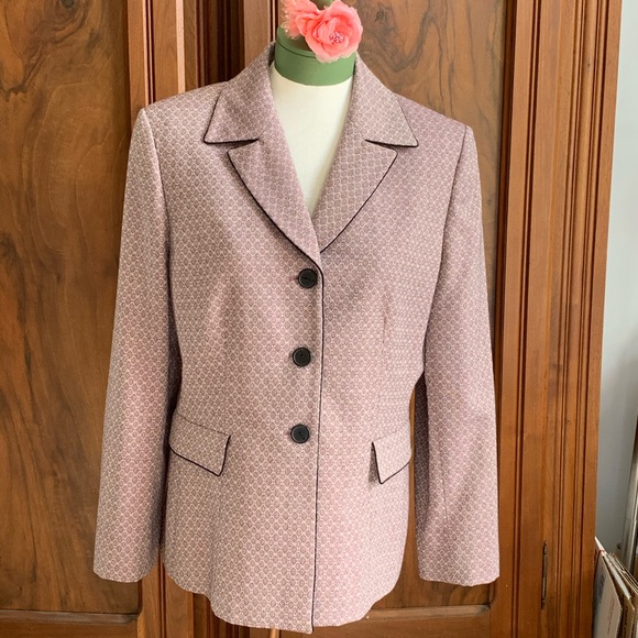 Jones Wear Jackets & Blazers - Jones Wear Pink Patterned Blazer